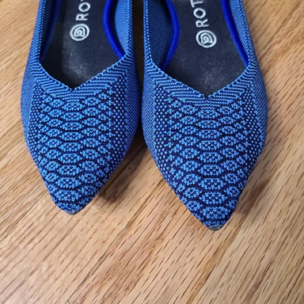 Rothy’s The Point Pattern Lapis Python Blue Size … - image 2